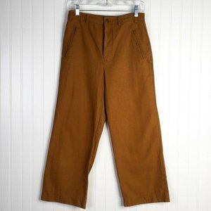 FOREVER 21 Womens Chino Pants Brown High Waist Cot